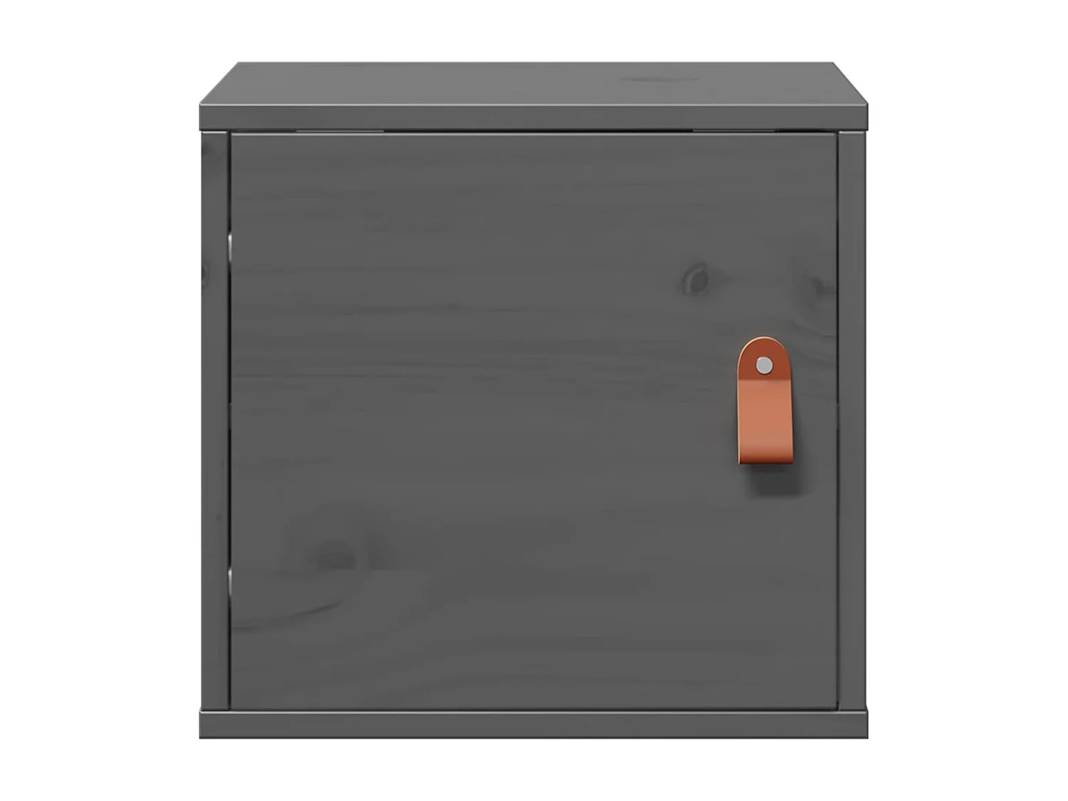 Wandkast 31,5x30x30 cm massief grenenhout grijs