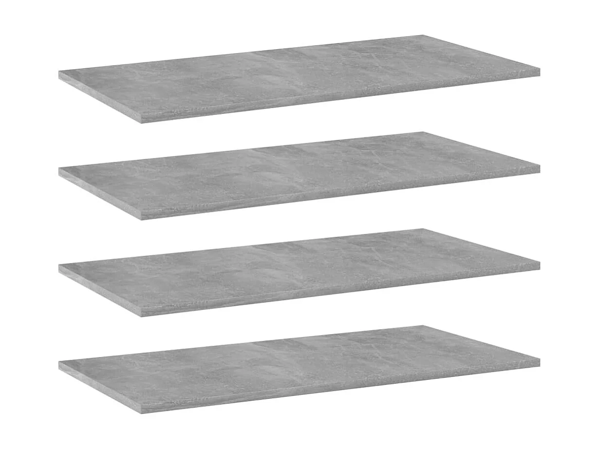 Panneaux de bibliothèque 4 pcs gris béton bois d’ingénierie