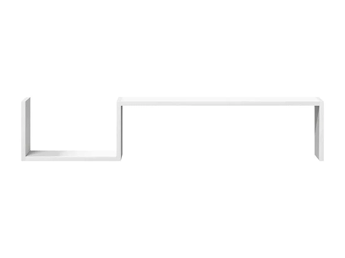 Étagères murales 2 pcs blanc 100x15x20 cm bois d'ingénierie