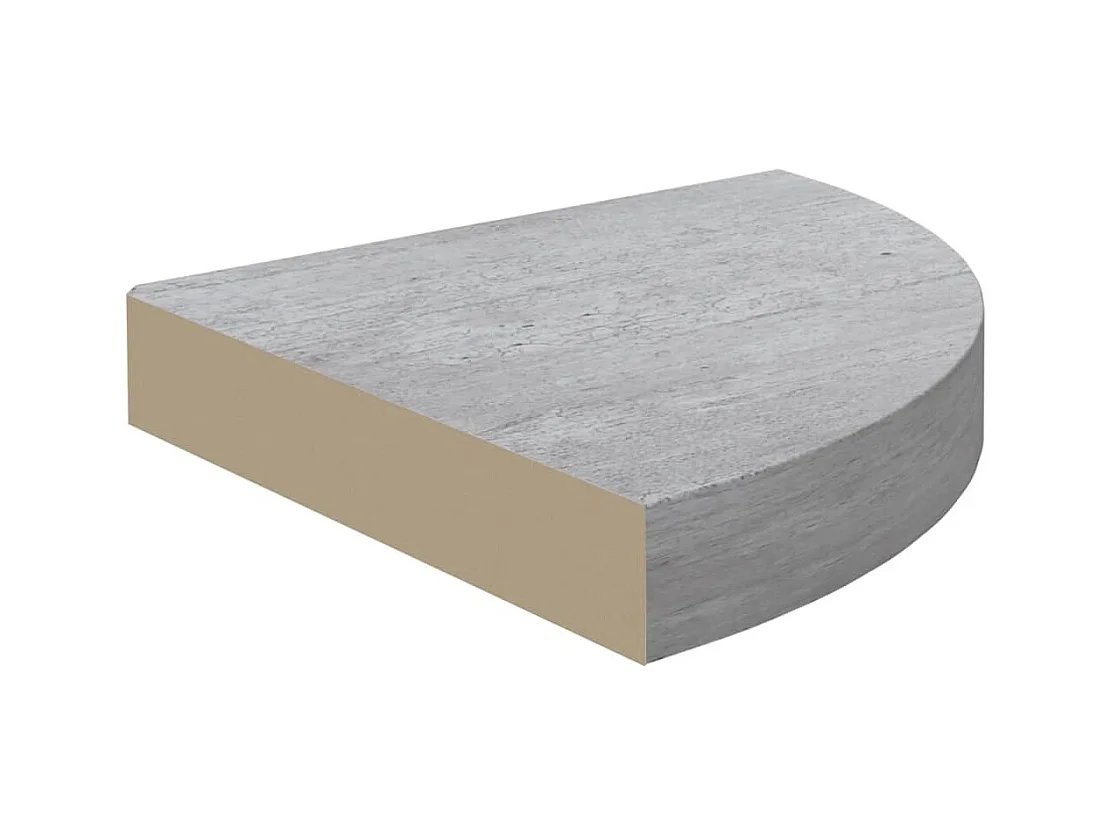 Estante de esquina de pared 2 uds MDF gris hormigón 25x25x3,8cm