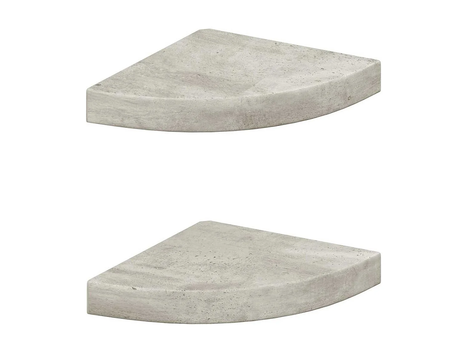 Étagères d'angle murales 2 pcs Gris béton 25x25x3,8 cm MDF