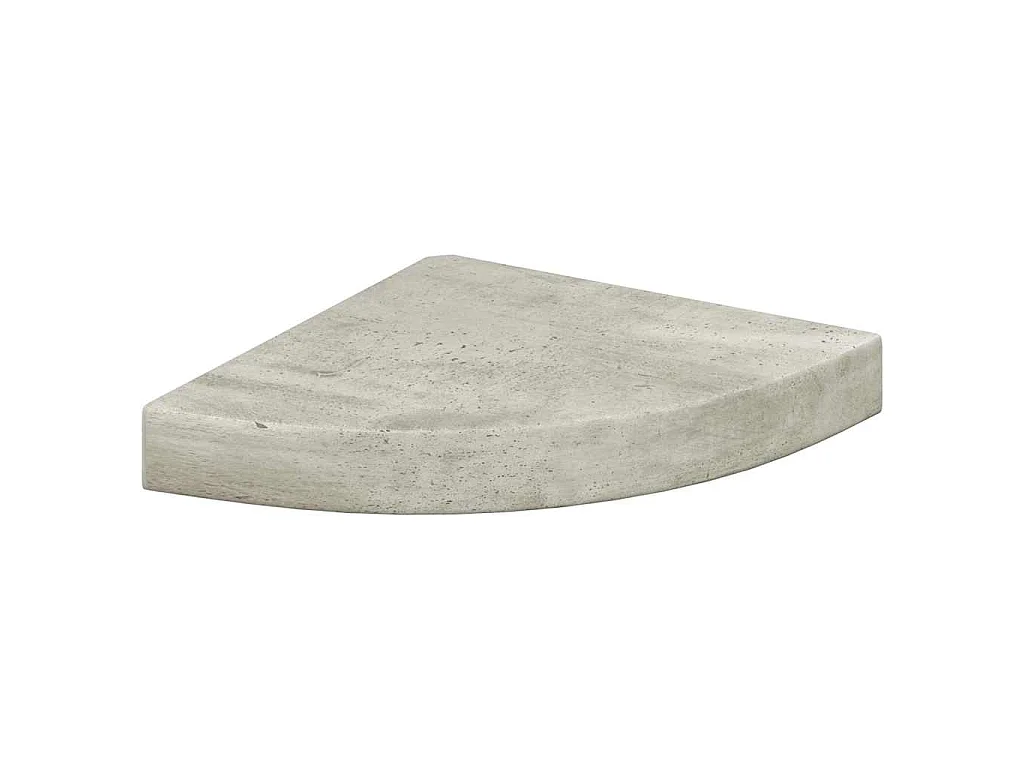 Étagères d'angle murales 2 pcs Gris béton 25x25x3,8 cm MDF