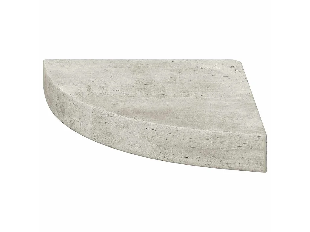 Étagères d'angle murales 2 pcs Gris béton 25x25x3,8 cm MDF