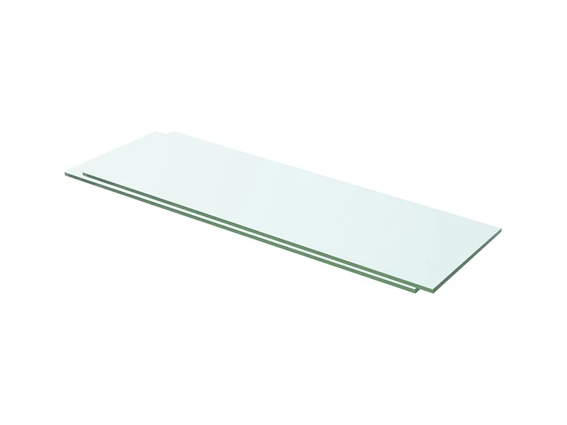 Regalböden 2 Stk. Glas Transparent 60x15 cm
