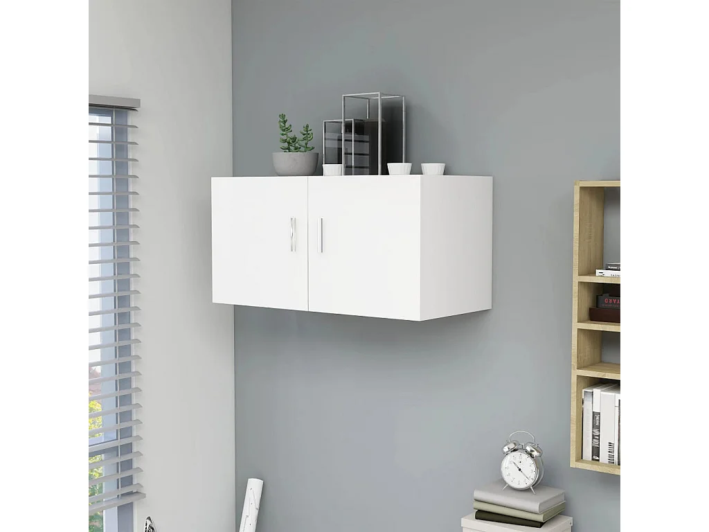 Armadietto da Parete Bianco 80x39x40 cm in Legno Multistrato