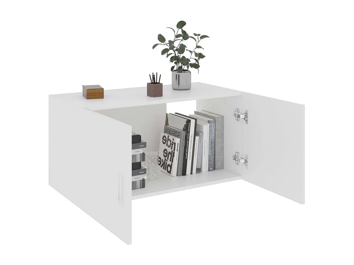 Armadietto da Parete Bianco 80x39x40 cm in Legno Multistrato