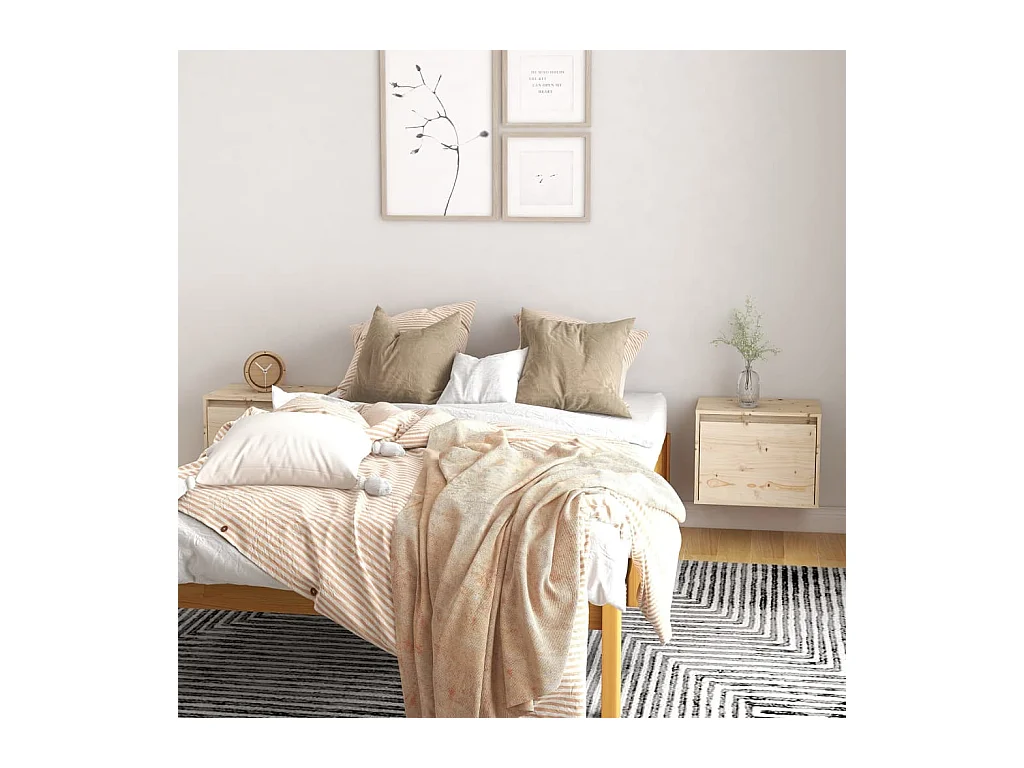 Armoires murales 2 pcs 45x30x35 cm Bois de pin massif