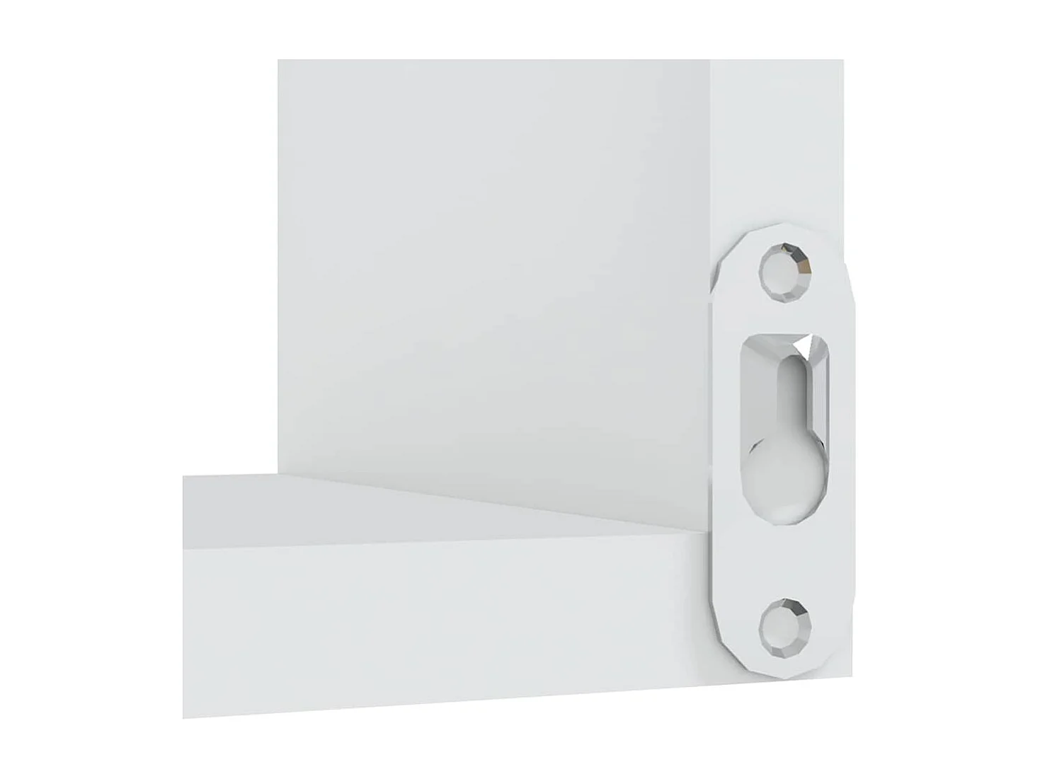 Étagères murales d'angle 2 pcs Blanc 40x40x50cm bois ingénierie