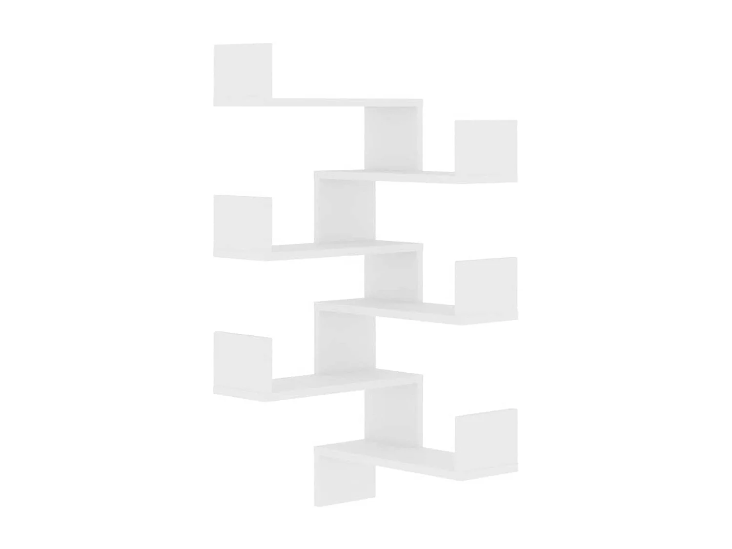 Hoekwandschappen 2 st 40x40x50 cm bewerkt hout wit