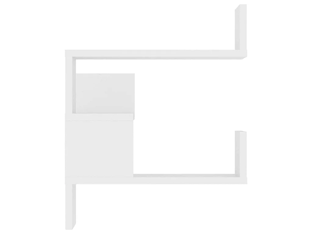 Mensole a Muro Angolari 2 pz Bianche 40x40x50 cm in Multistrato