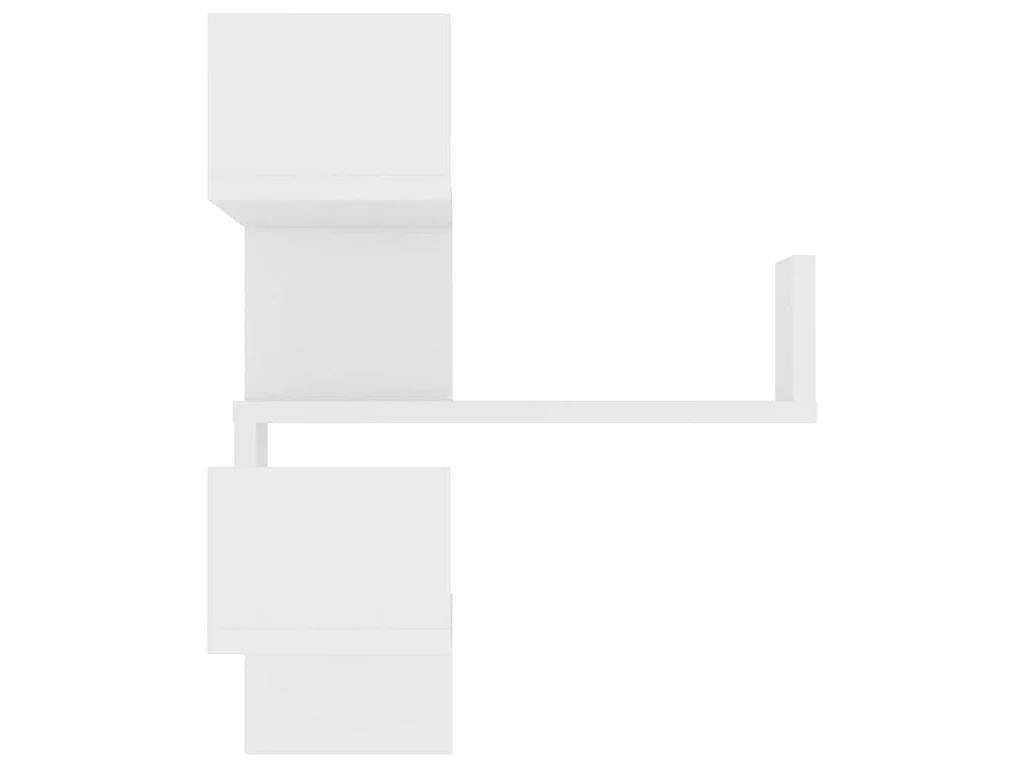 Mensole a Muro Angolari 2 pz Bianche 40x40x50 cm in Multistrato