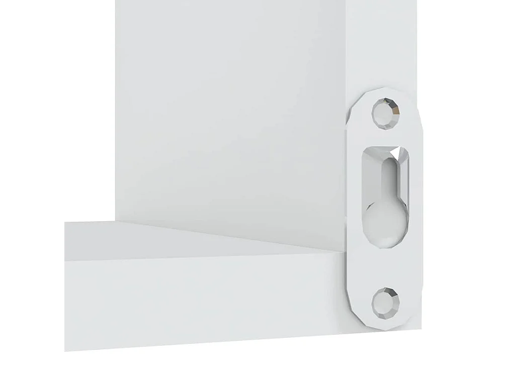 Mensole a Muro Angolari 2 pz Bianche 40x40x50 cm in Multistrato