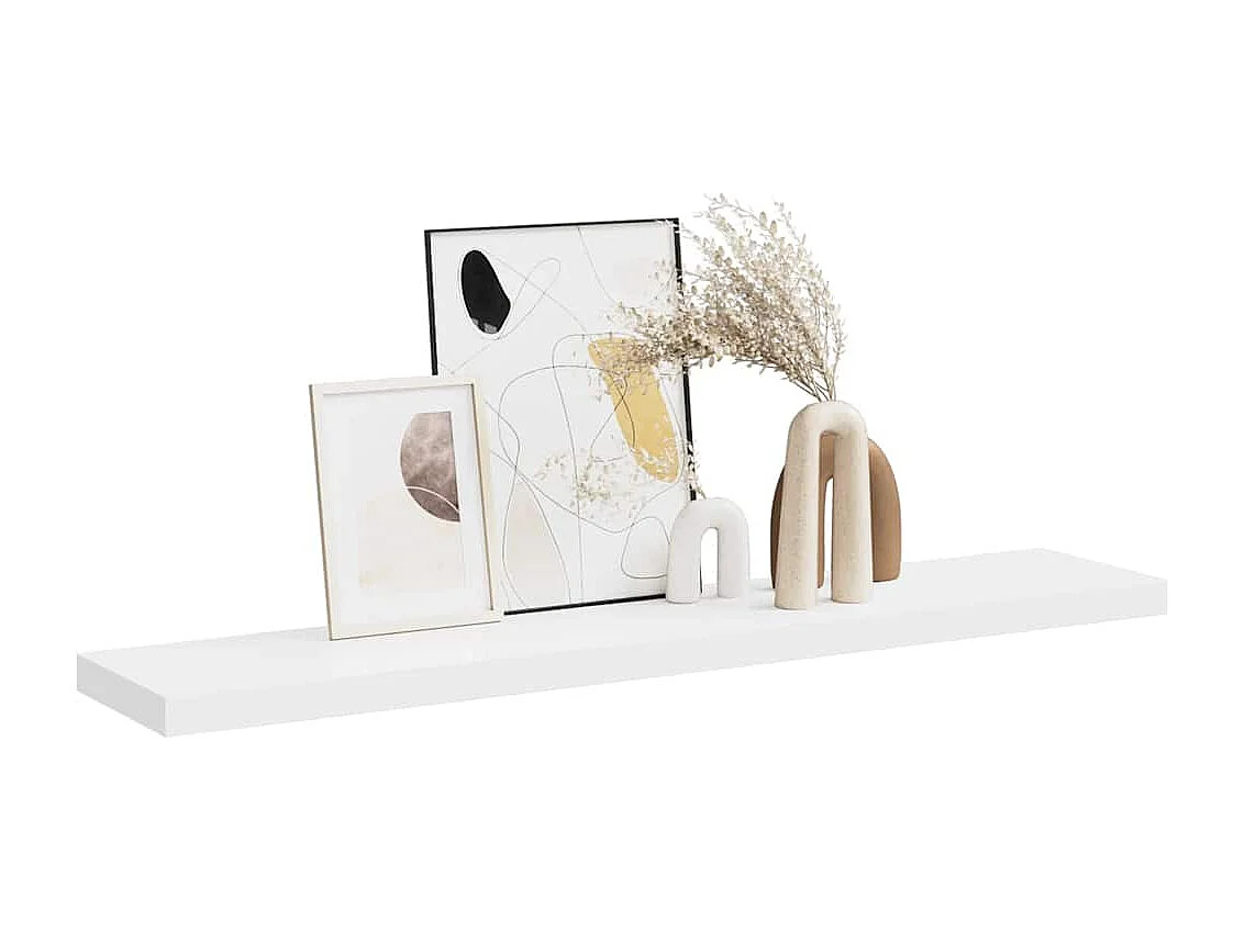 Étagère murale flottante blanc 120x23,5x3,8 cm MDF