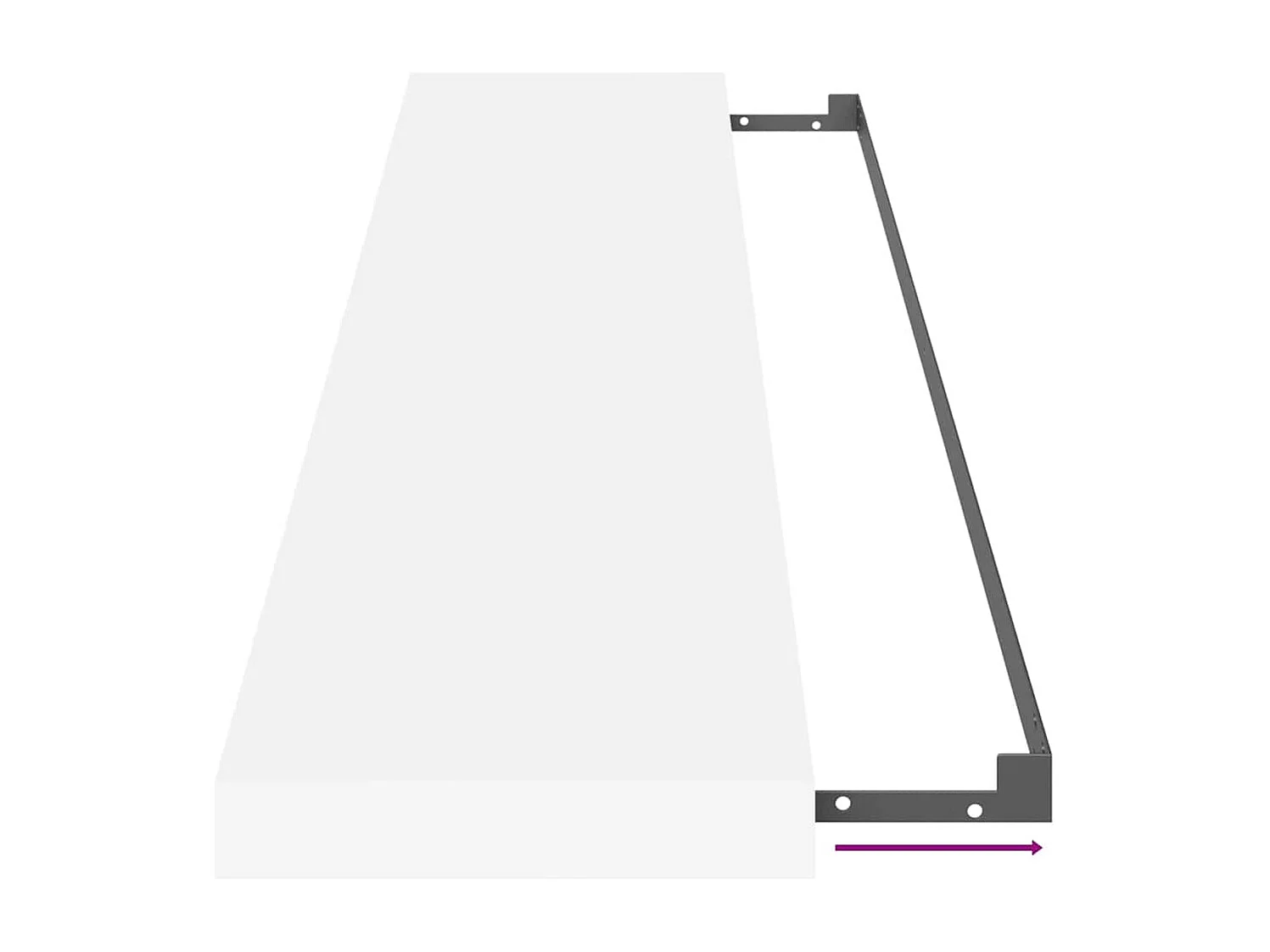 Étagère murale flottante blanc 120x23,5x3,8 cm MDF