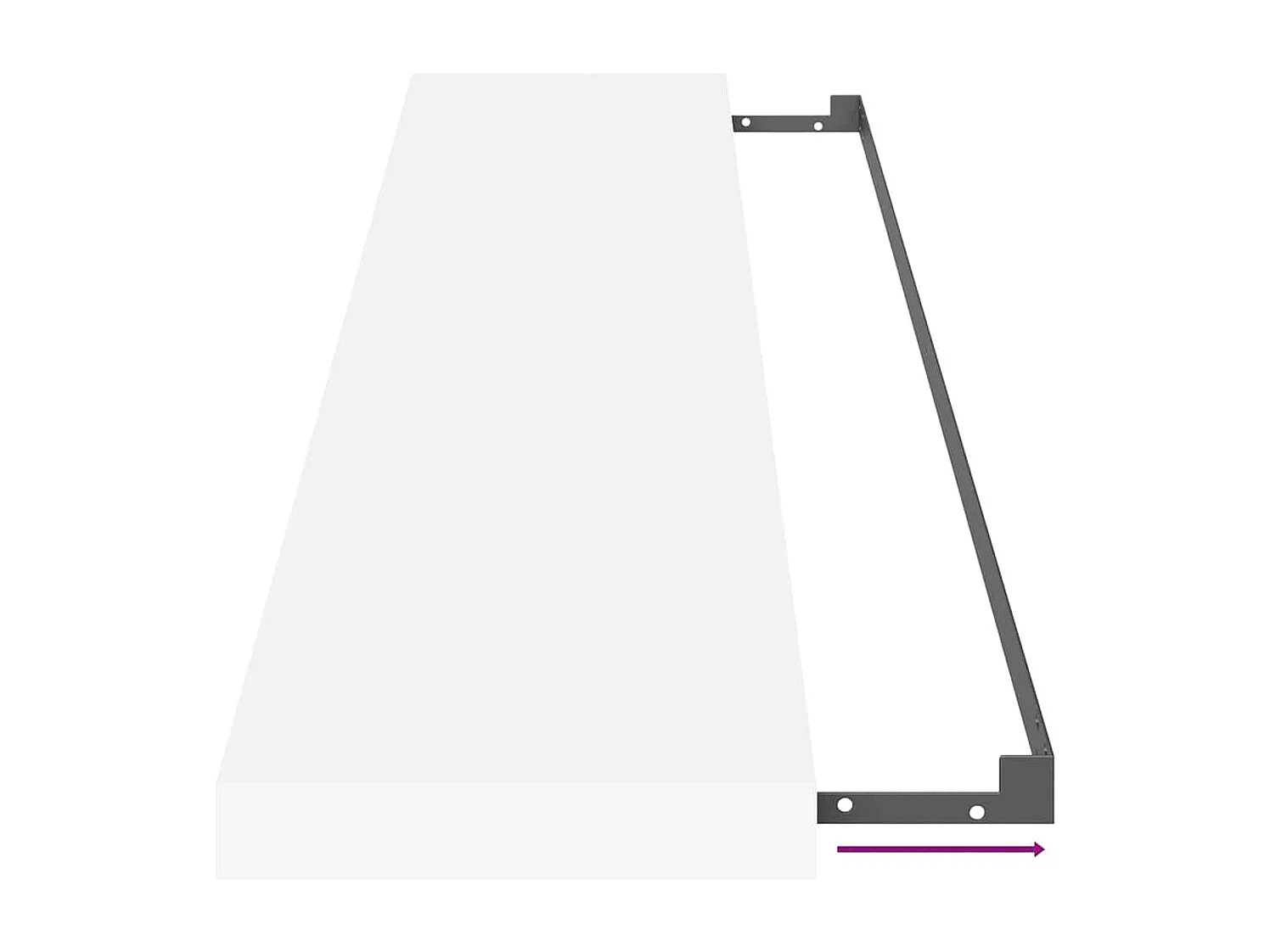 Étagère murale flottante blanc 120x23,5x3,8 cm MDF