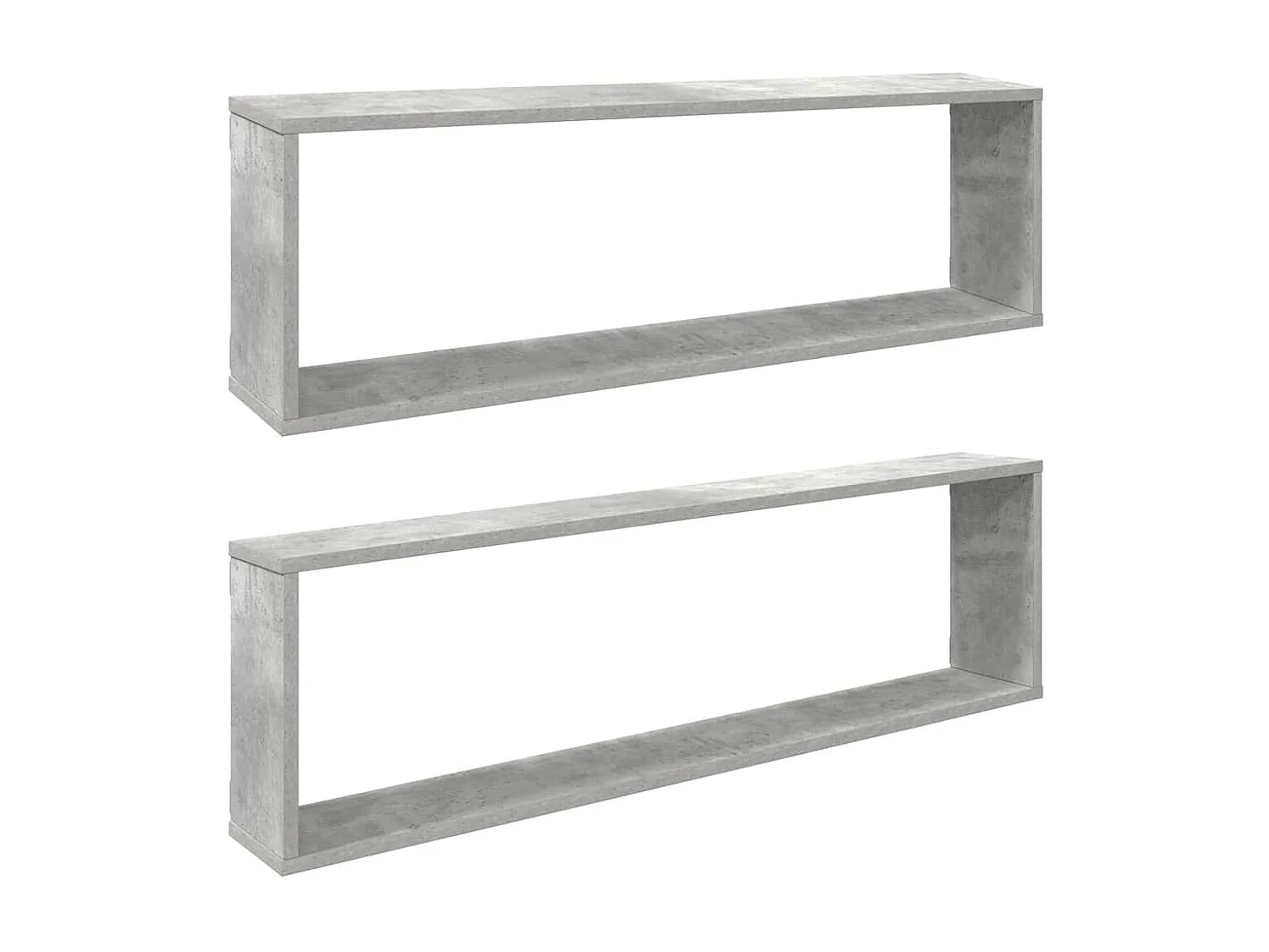 Étagères cube murales 2 pcs gris béton bois d'ingénierie
