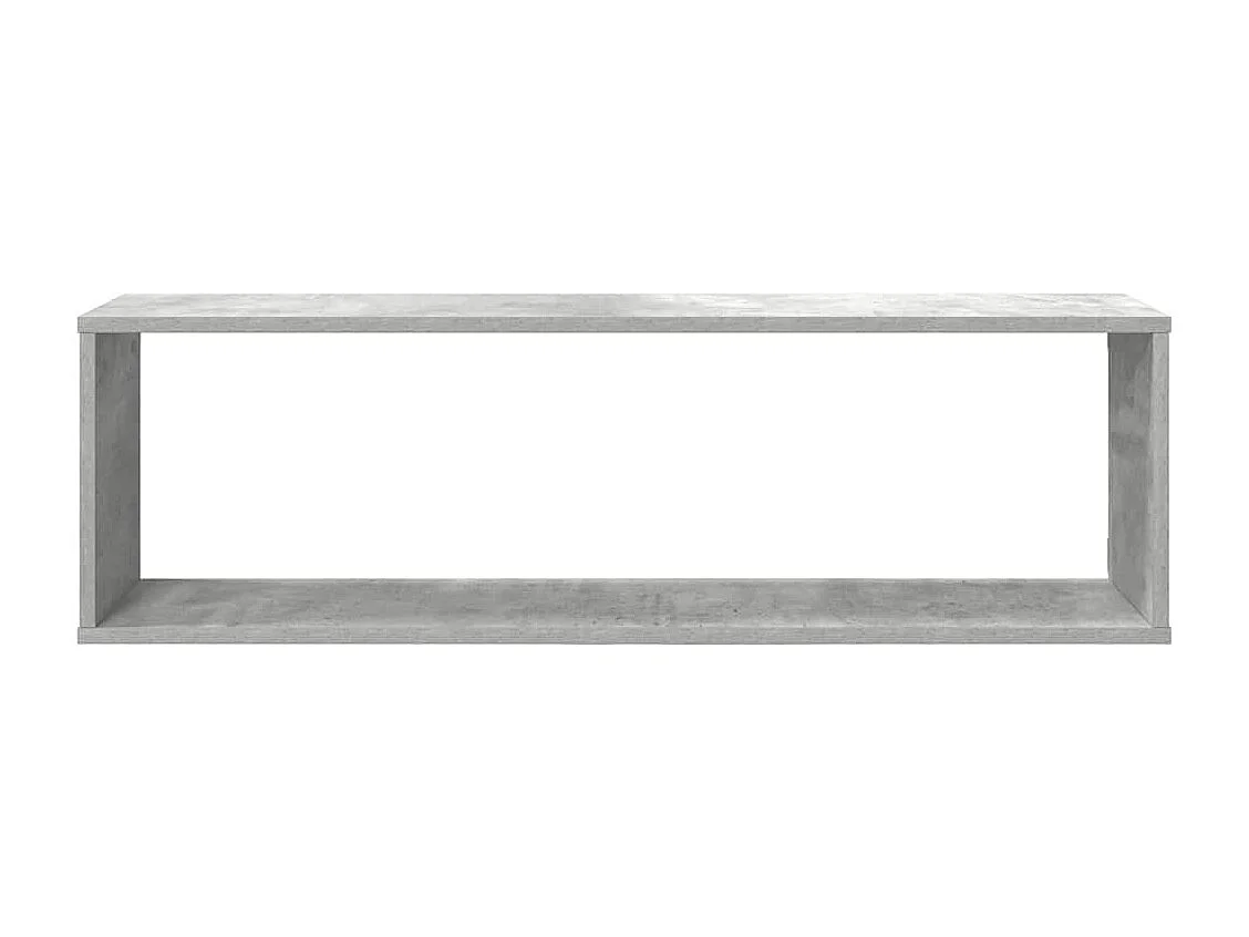 Étagères cube murales 2 pcs gris béton bois d'ingénierie