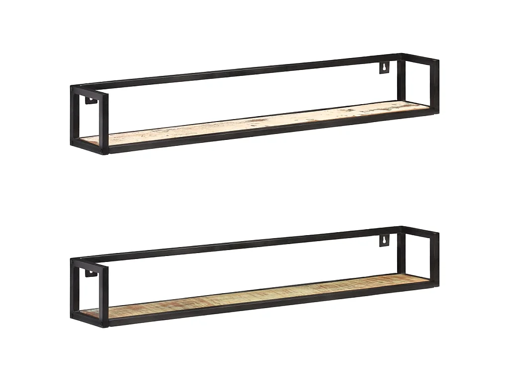 Wandregale 2 Stk. 120 cm Altholz Massiv