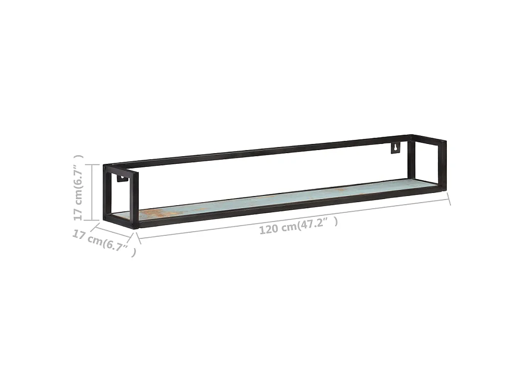 Wandregale 2 Stk. 120 cm Altholz Massiv