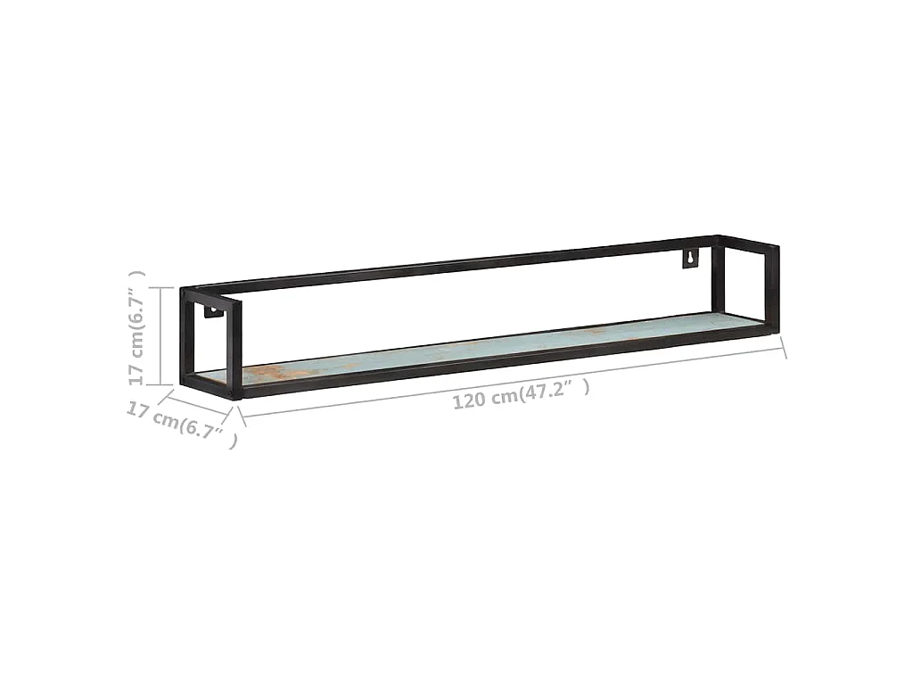 Wandregale 2 Stk. 120 cm Altholz Massiv