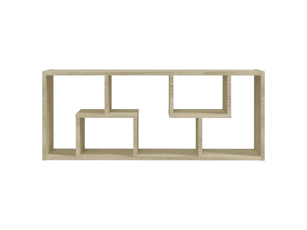 Estantería de pared contrachapada color roble 36x16x90 cm