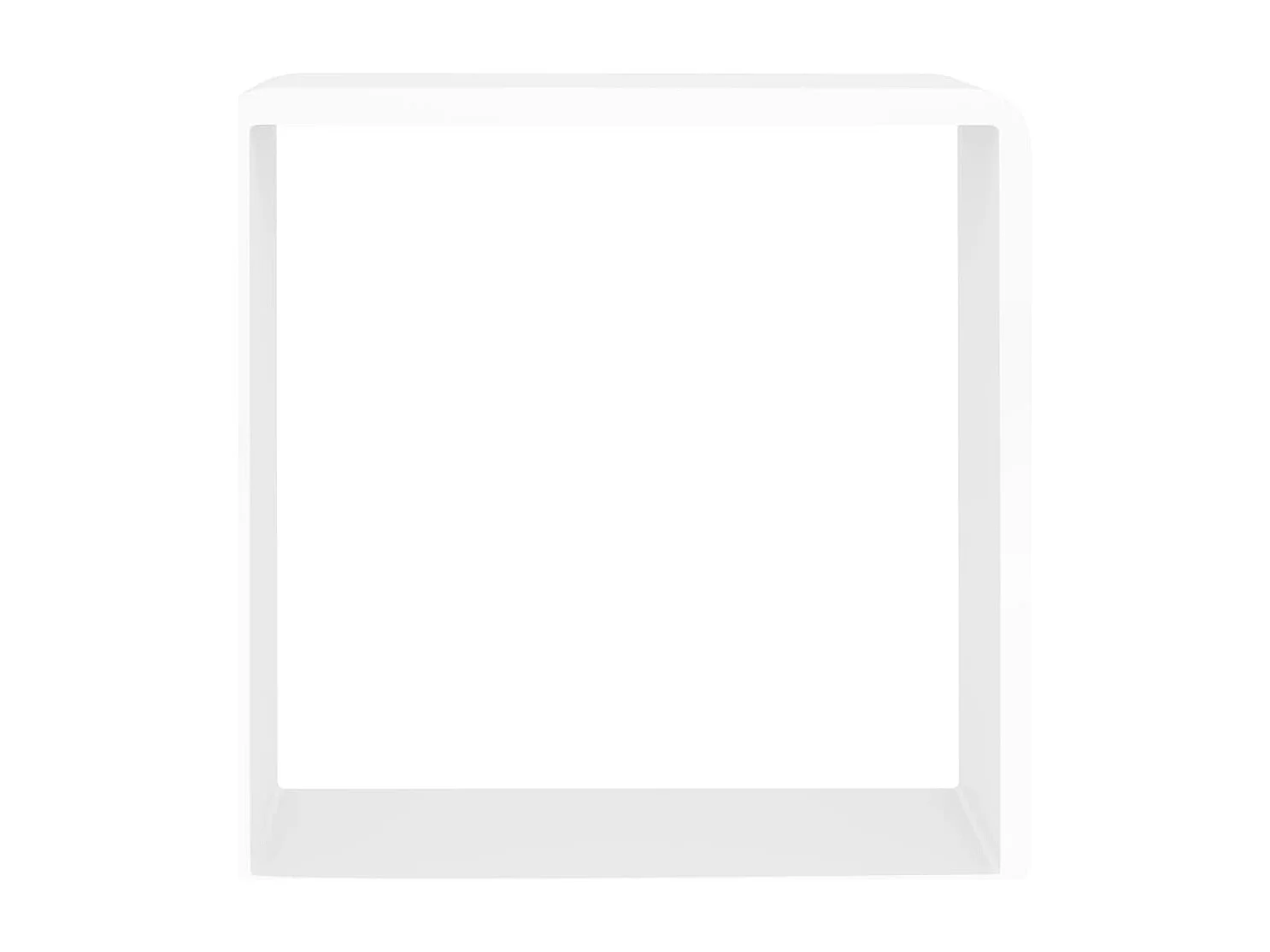 Étagères murales sous forme de cube 3 pcs Blanc MDF