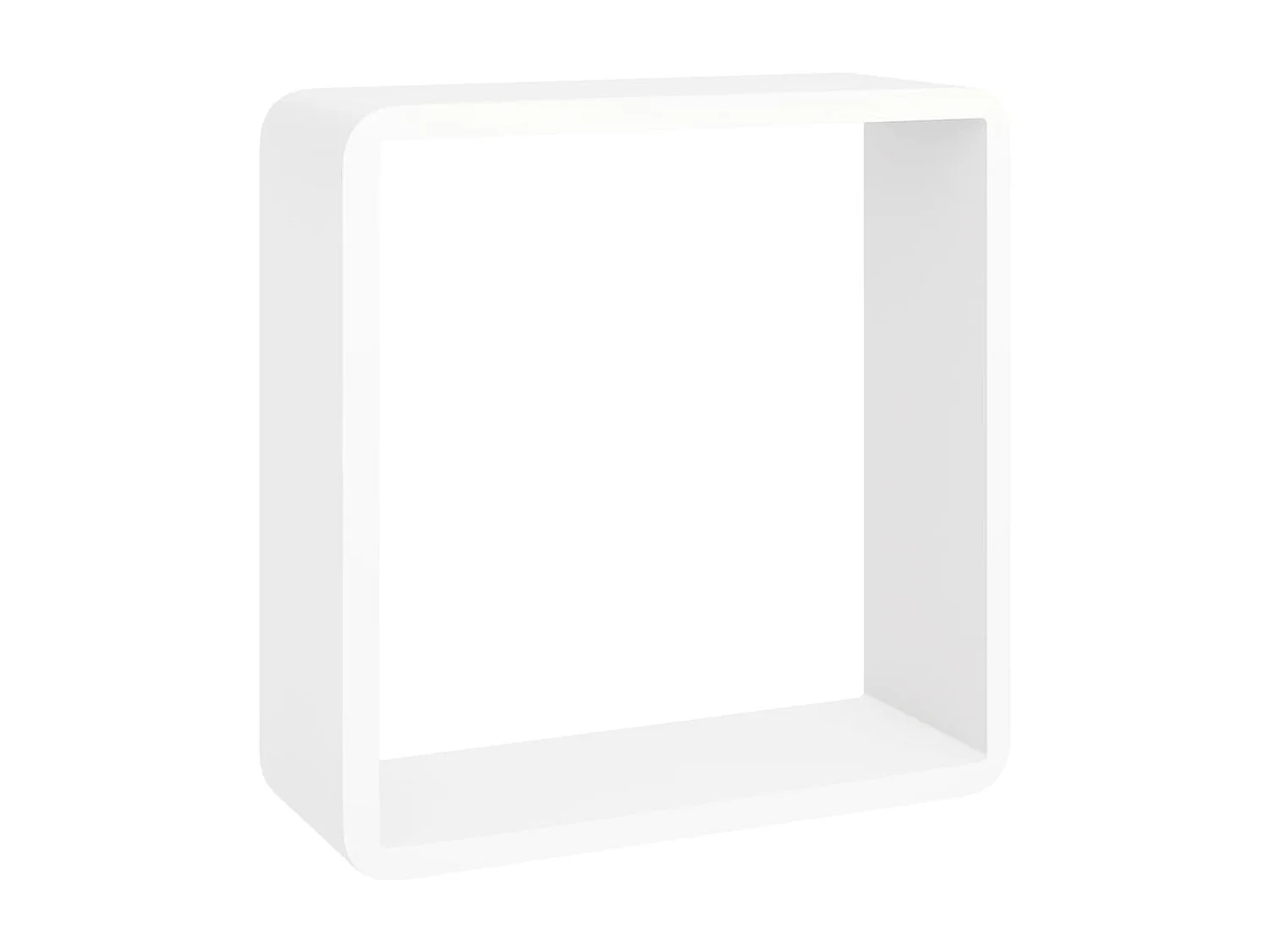 Étagères murales sous forme de cube 3 pcs Blanc MDF