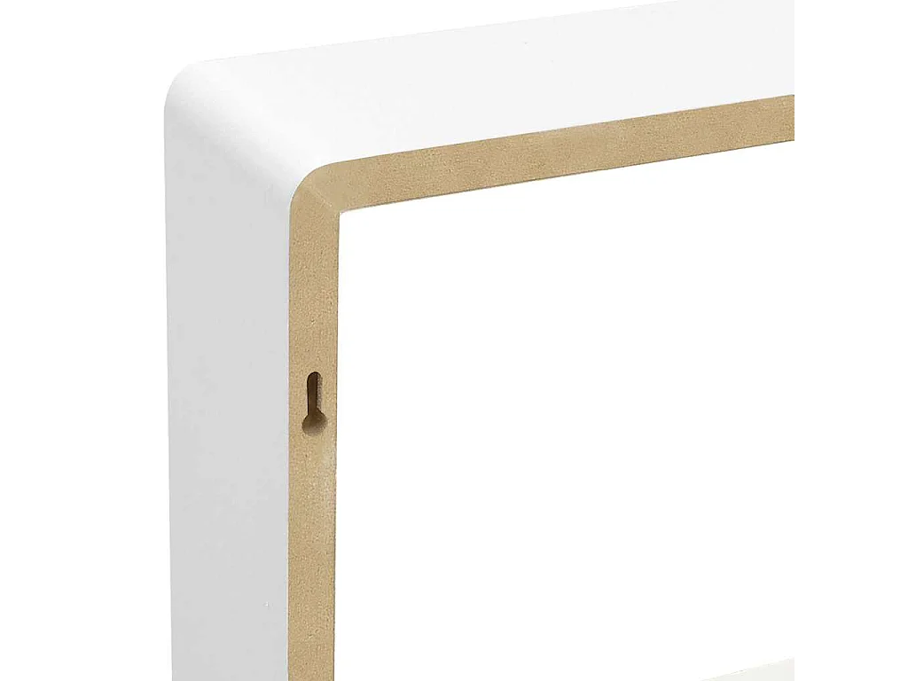 Étagères murales sous forme de cube 3 pcs Blanc MDF
