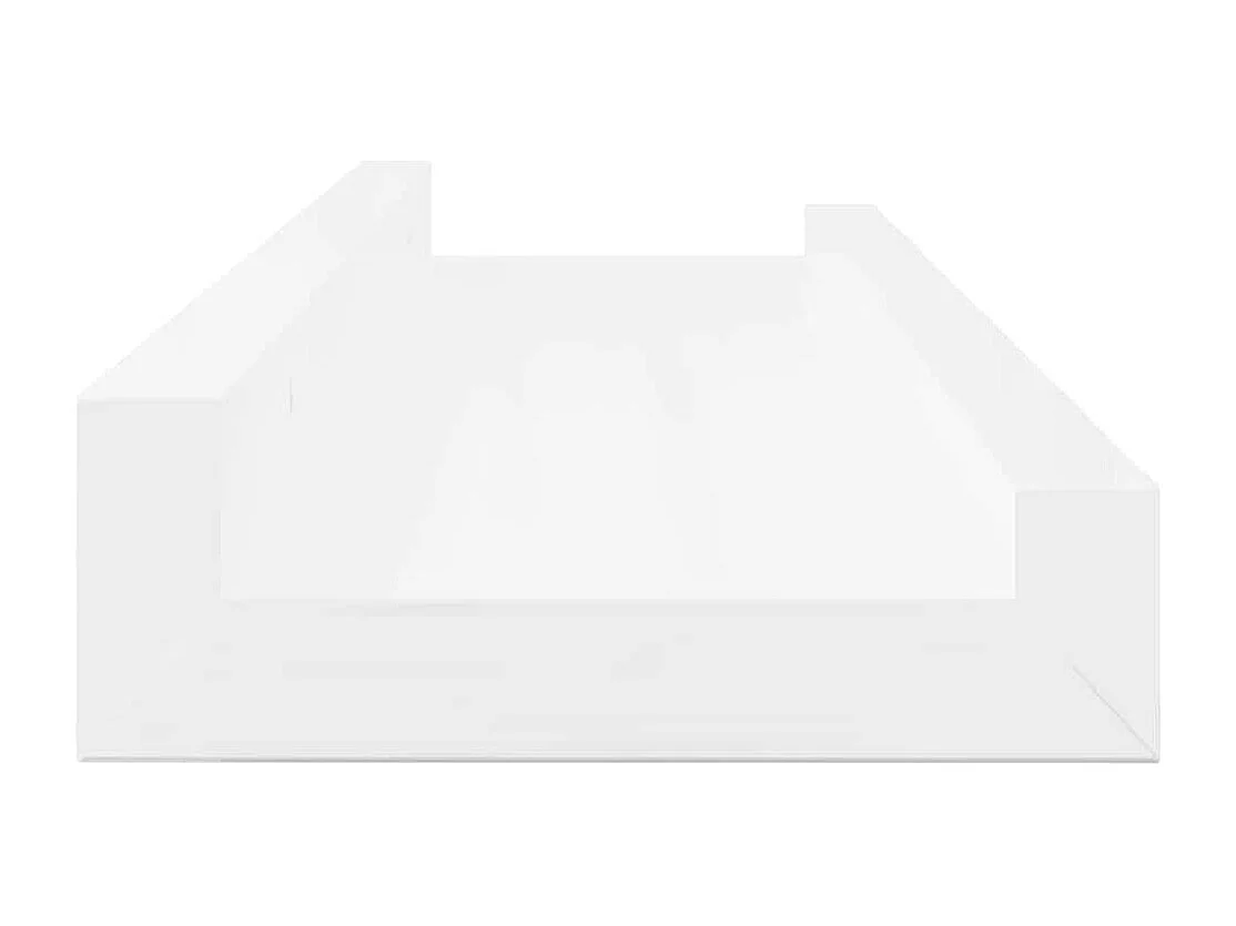 Étagères murales 2 pcs Blanc brillant 40x9x3 cm