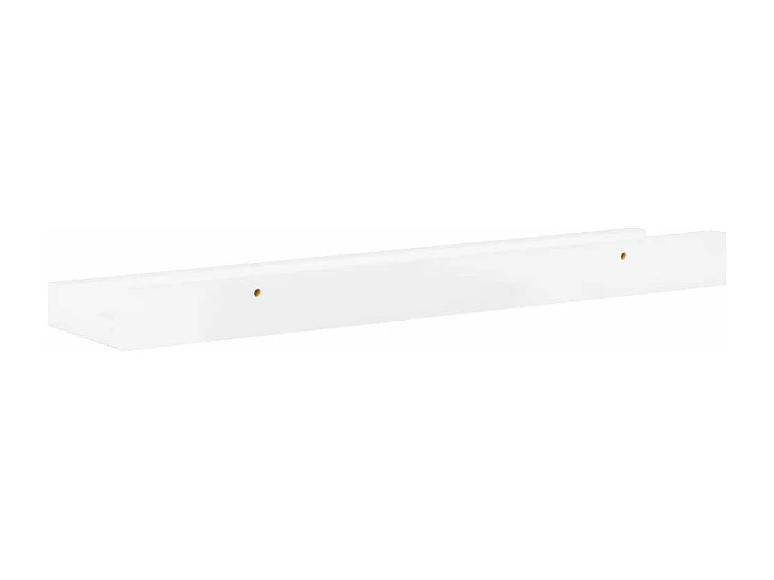 Étagères murales 2 pcs Blanc brillant 40x9x3 cm