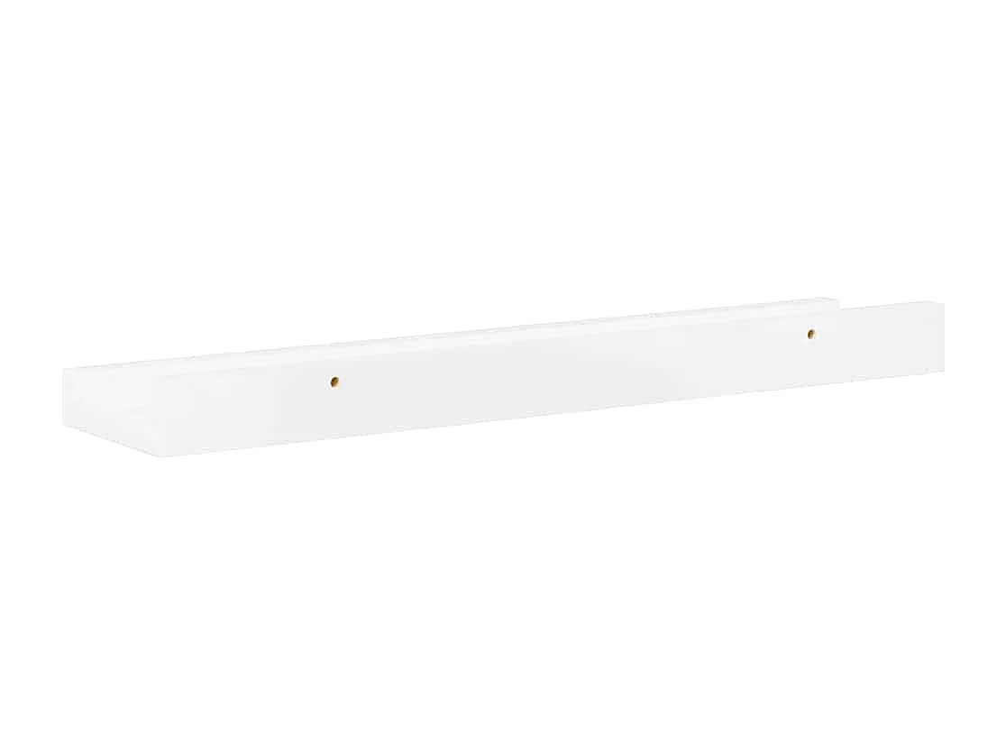 Étagères murales 2 pcs Blanc brillant 40x9x3 cm