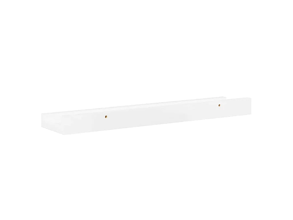 Étagères murales 2 pcs Blanc brillant 40x9x3 cm
