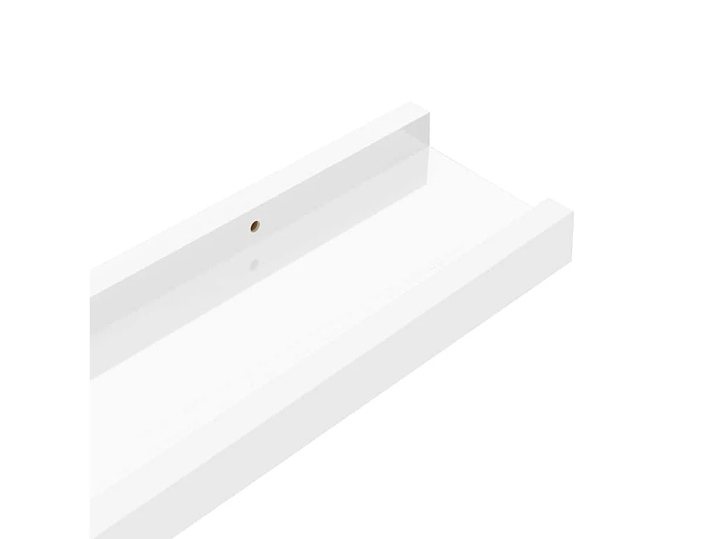 Étagères murales 2 pcs Blanc brillant 40x9x3 cm