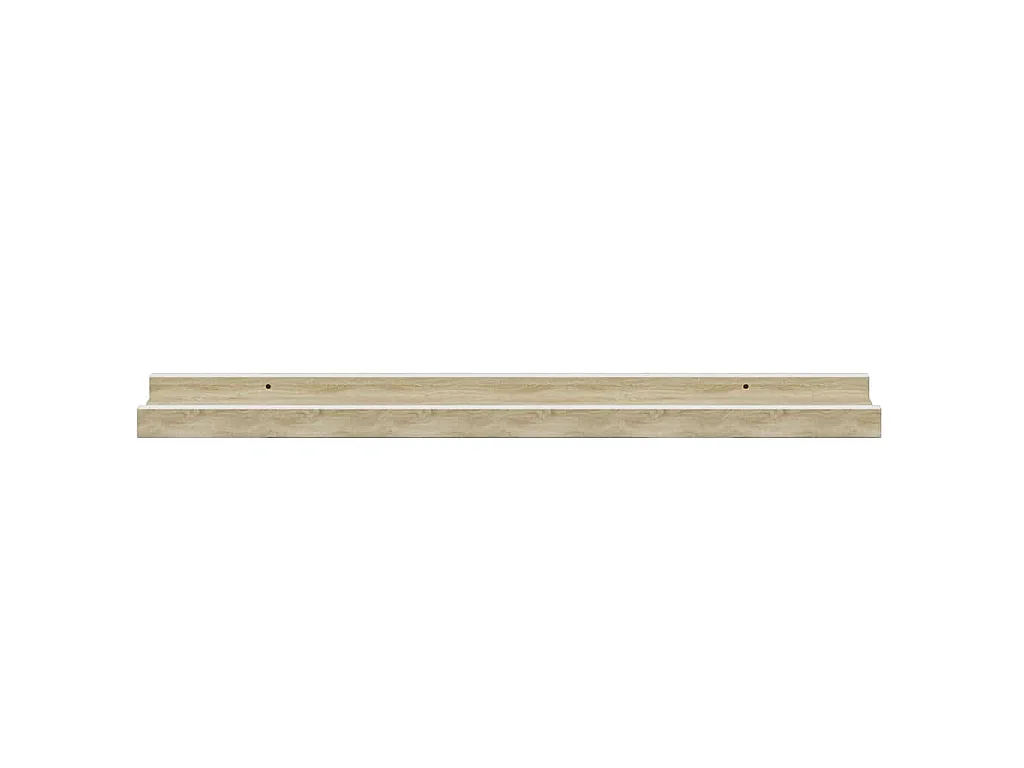 Étagères murales 2 pcs blanc et chêne sonoma 60x9x3 cm