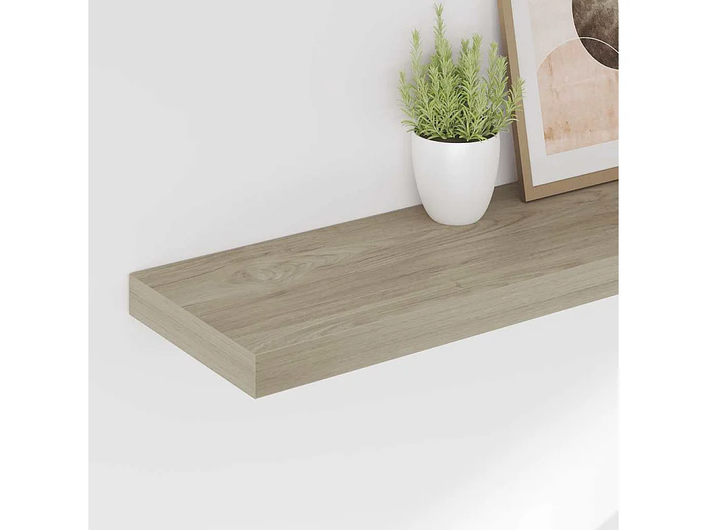 Scaffali a Parete 2 pz Rovere 90x23,5x3,8 cm in MDF