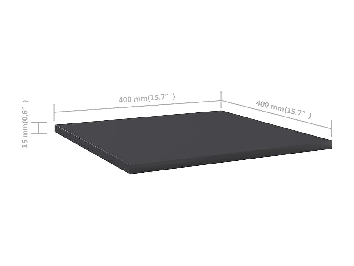 Estante estantería 8 uds madera contrachapada gris 40x40x1,5 cm