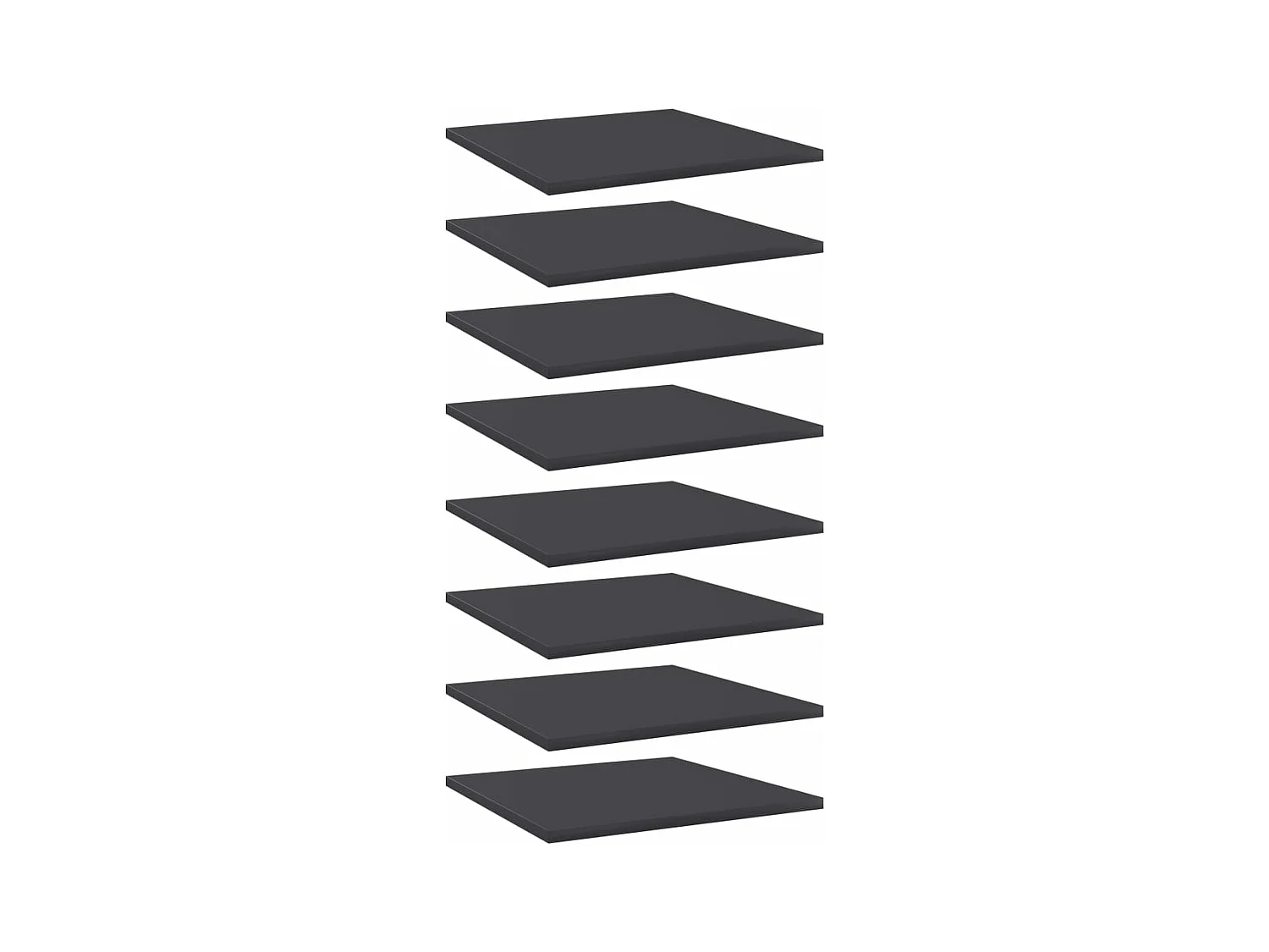 Panneaux de bibliothèque 8 pcs gris bois d’ingénierie