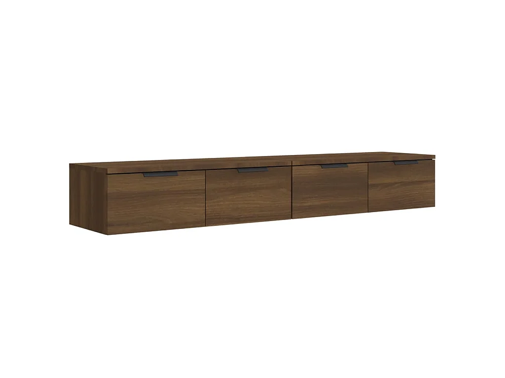 Wandschränke 2 Stk. Braun Eichen-Optik 68x30x20cm Holzwerkstoff