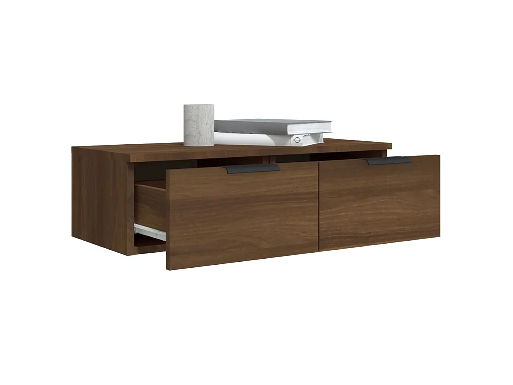 Wandschränke 2 Stk. Braun Eichen-Optik 68x30x20cm Holzwerkstoff