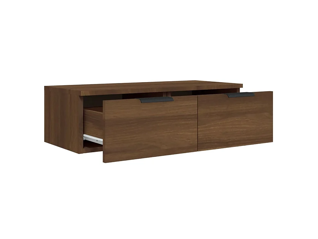 Wandschränke 2 Stk. Braun Eichen-Optik 68x30x20cm Holzwerkstoff