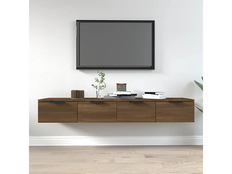 Wandschränke 2 Stk. Braun Eichen-Optik 68x30x20cm Holzwerkstoff