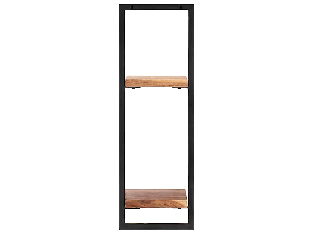 Étagères murales 2 pcs 25x25x75 cm Bois d'acacia et acier