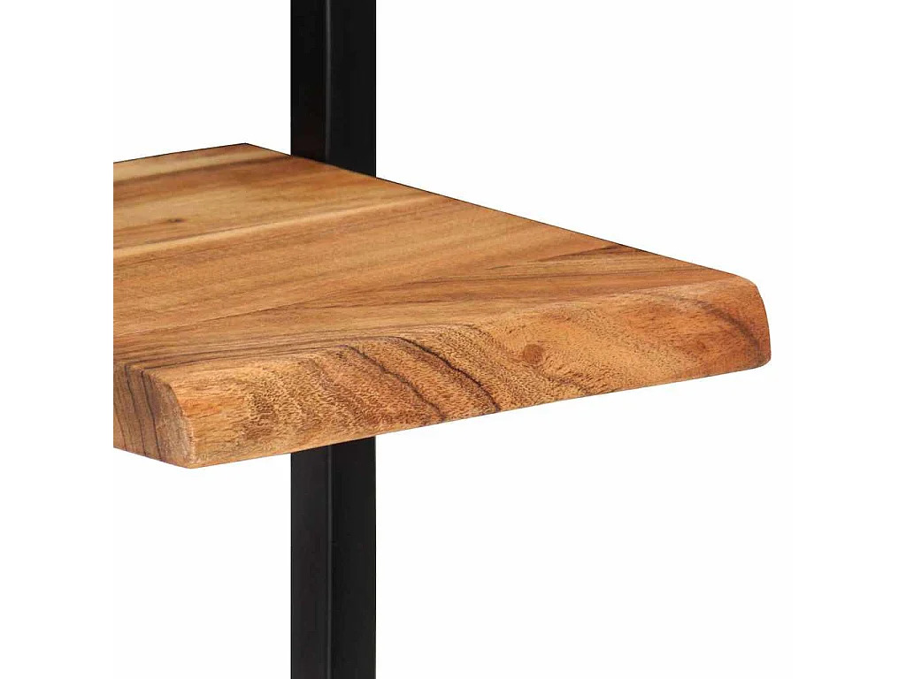 Étagères murales 2 pcs 25x25x75 cm Bois d'acacia et acier