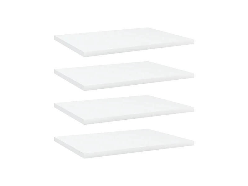 Panneaux de bibliothèque 4 pcs blanc bois d’ingénierie
