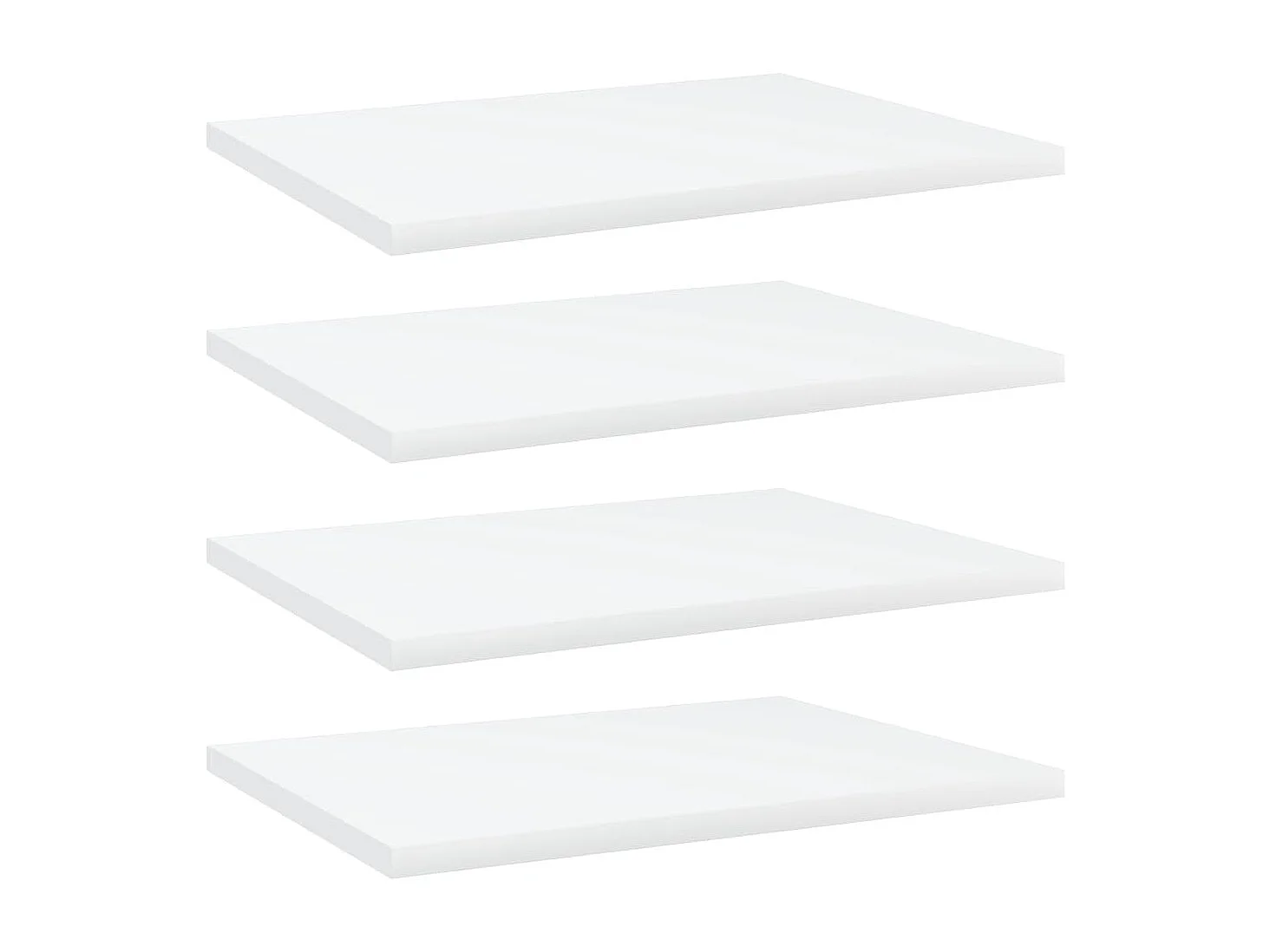 Panneaux de bibliothèque 4 pcs blanc bois d’ingénierie
