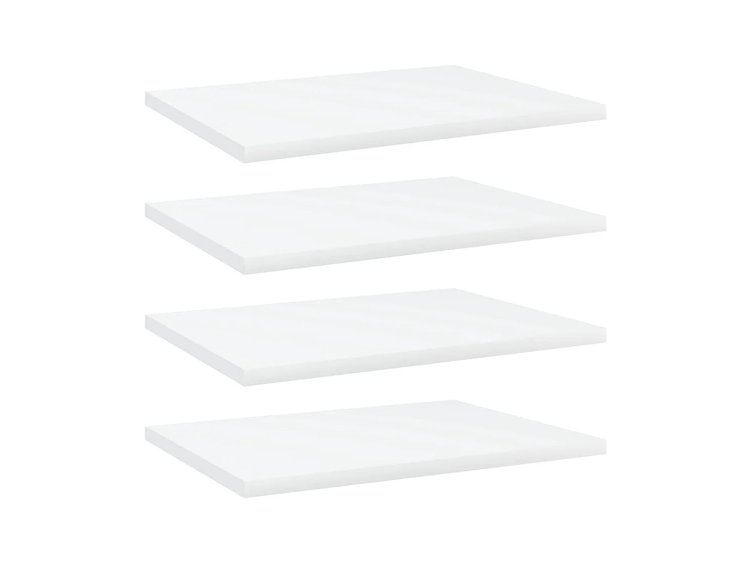 Panneaux de bibliothèque 4 pcs blanc bois d’ingénierie