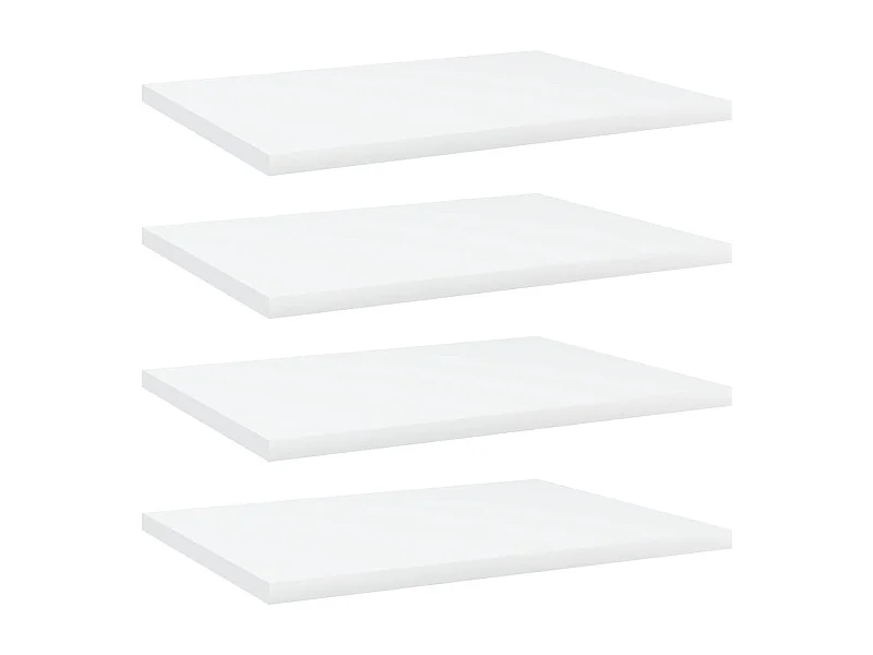 Wandschappen 4 st 40x30x1,5 cm bewerkt hout wit