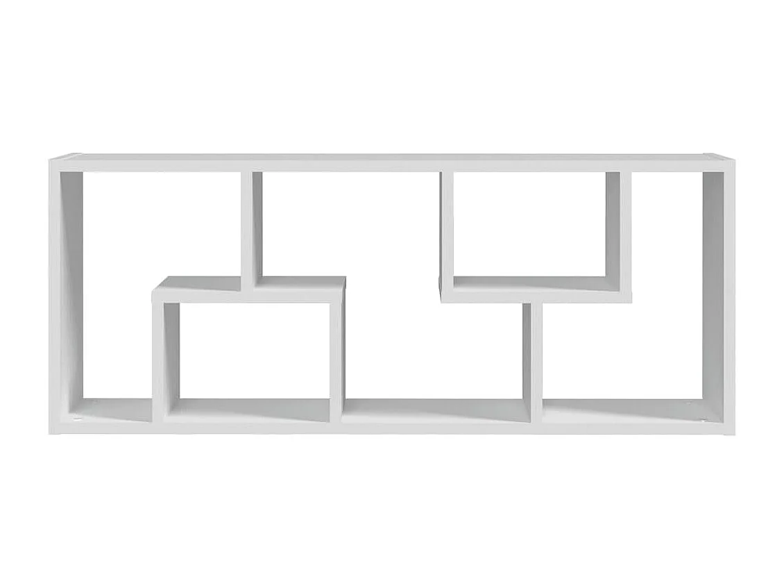 Wandregal Weiß 36x16x90 cm Holzwerkstoff