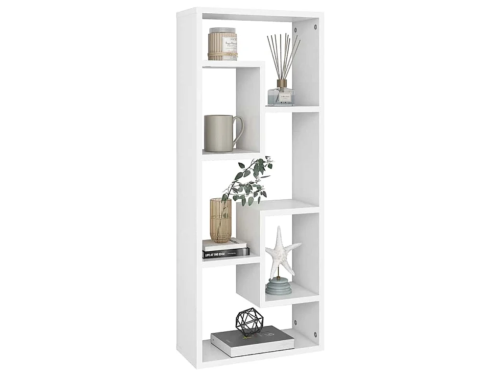 Estante de parede 36x16x90 cm derivados de madeira branco