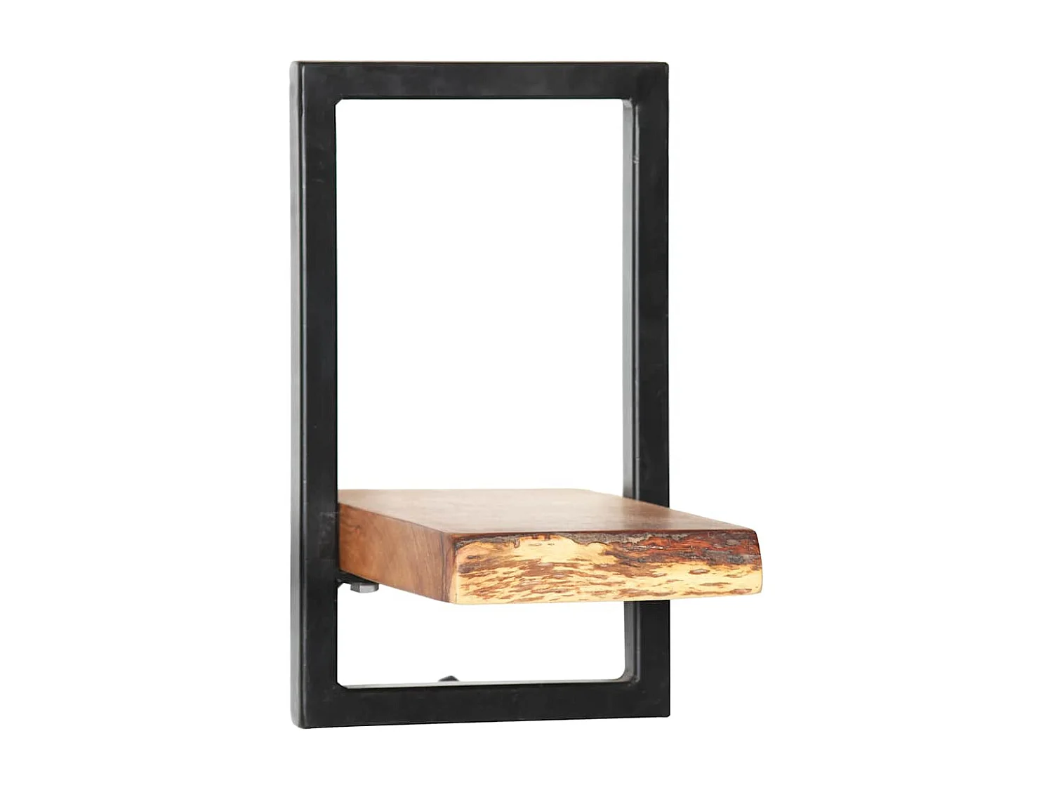 Conjunto prateleiras de parede 5 pcs madeira acácia maciça/aço